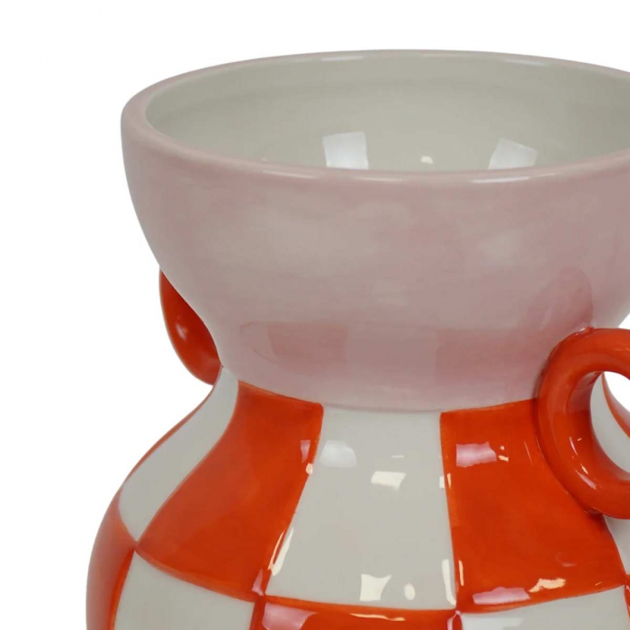Pretty Cup - Vaso in ceramica arancione e rosa