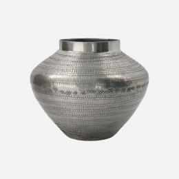 Arti - vaso in metallo argentato