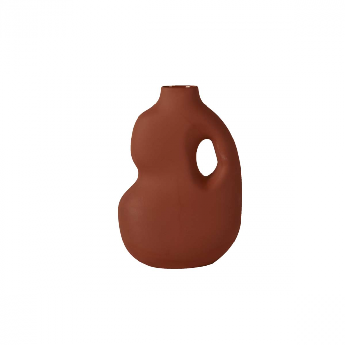 Aura - Vaso in ceramica color ruggine