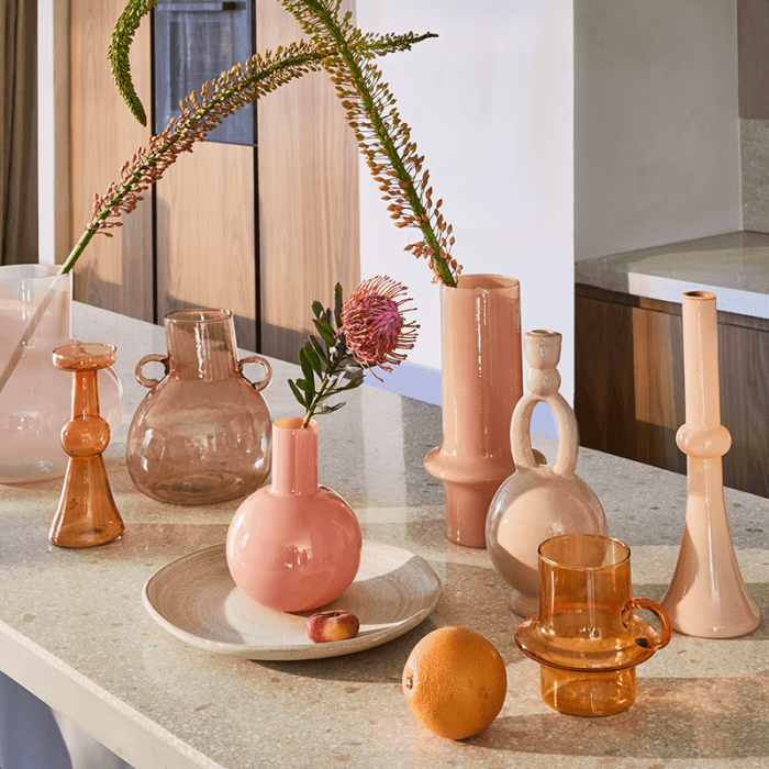 Collo Peach - vaso in vetro riciclato