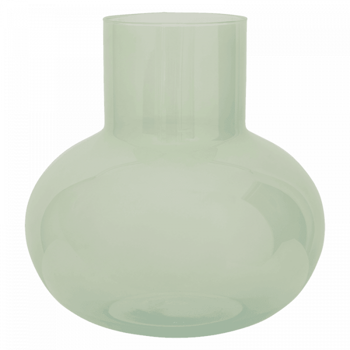 Collo Reseda - vaso in vetro riciclato verde chiaro