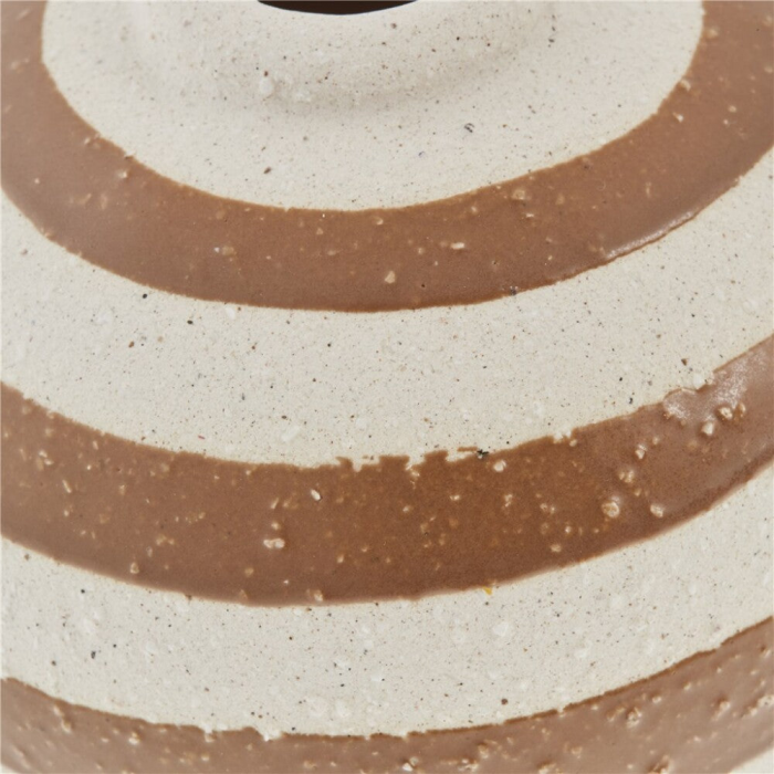 Aniella - Vaso bianco e marrone a righe