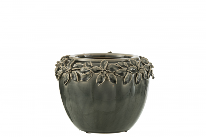 Florai L - Portavaso in ceramica grigio