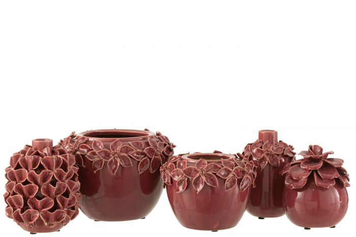 Florai L - portavaso  in ceramica terracotta