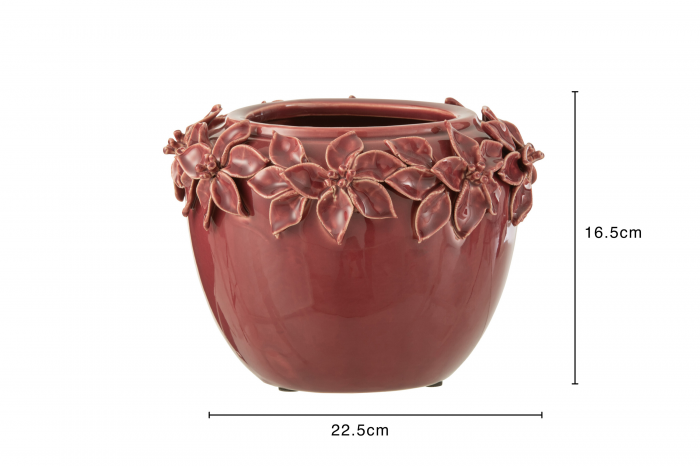 Florai L - portavaso  in ceramica terracotta