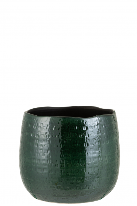 Grun L - portavaso in ceramica verde grande