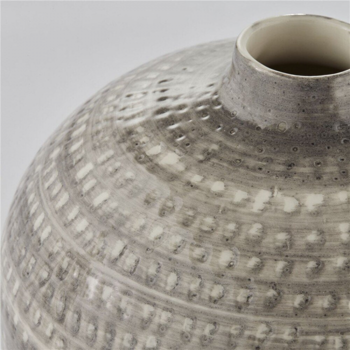 Cassandra - Vaso decorativo alto in ceramica grigio scuro