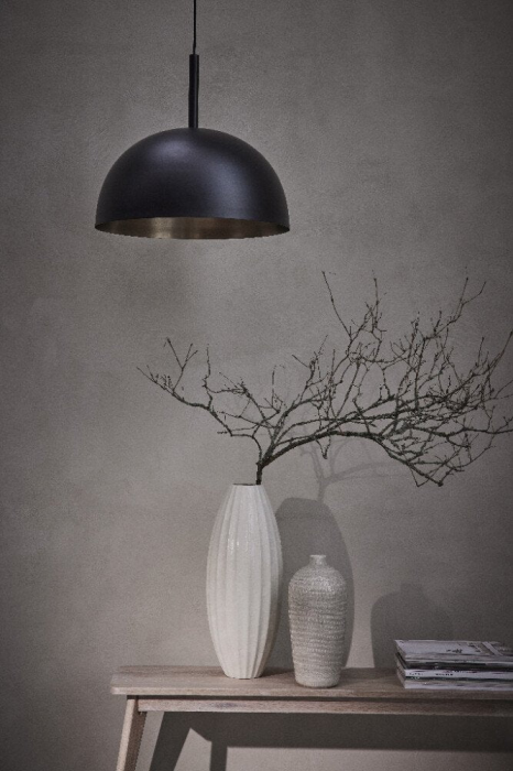 Cassandra - Vaso decorativo alto in ceramica grigio scuro