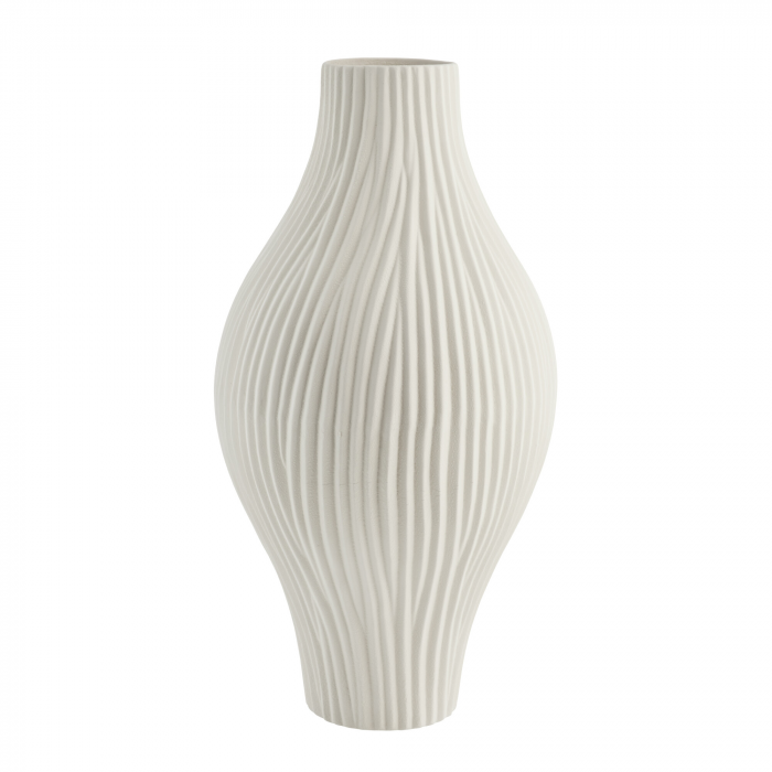 Esmia - Vaso decorativo bianco avorio, 50 cm