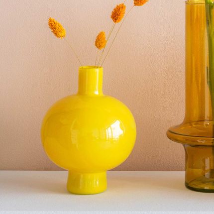 Round - Vaso tondo giallo
