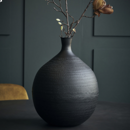 Reena Large - vaso in metallo marrone scuro