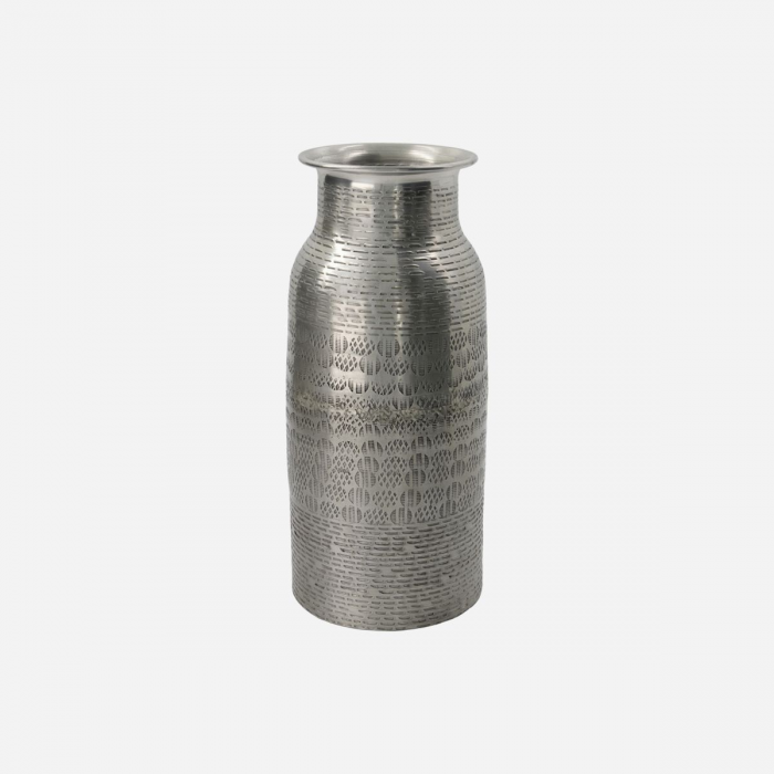 Fenja - vaso cilindrico in argento anticato