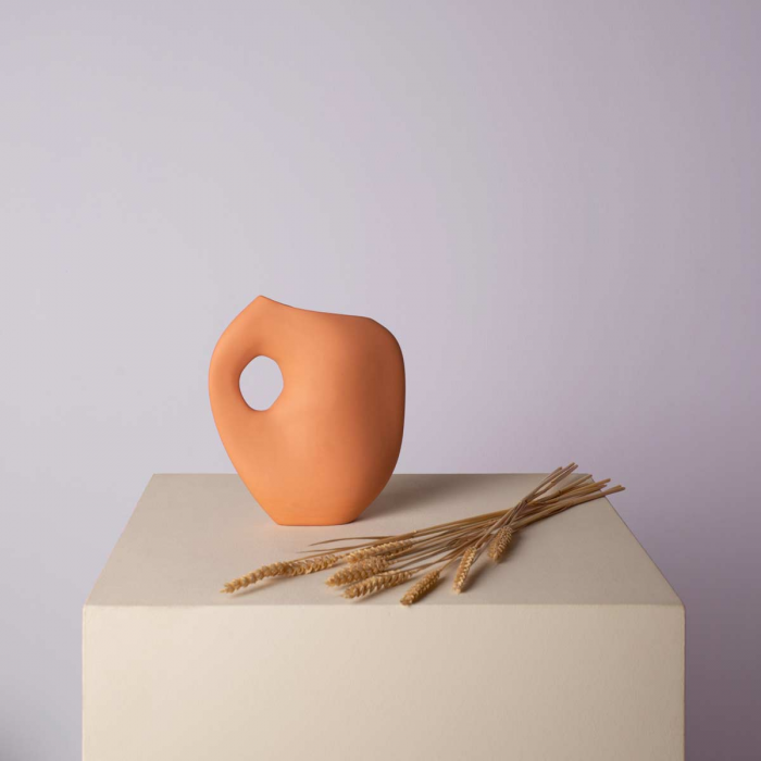 Aura - Vaso in ceramica color albicocca