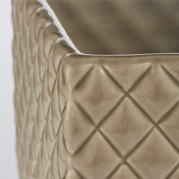 Portia - portavaso marrone in ceramica