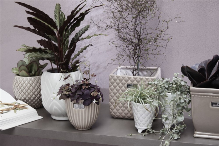 Portia - portavaso marrone in ceramica