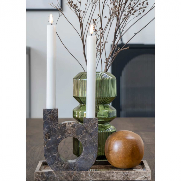 Vins - Vaso in vetro verde, alto 25 cm