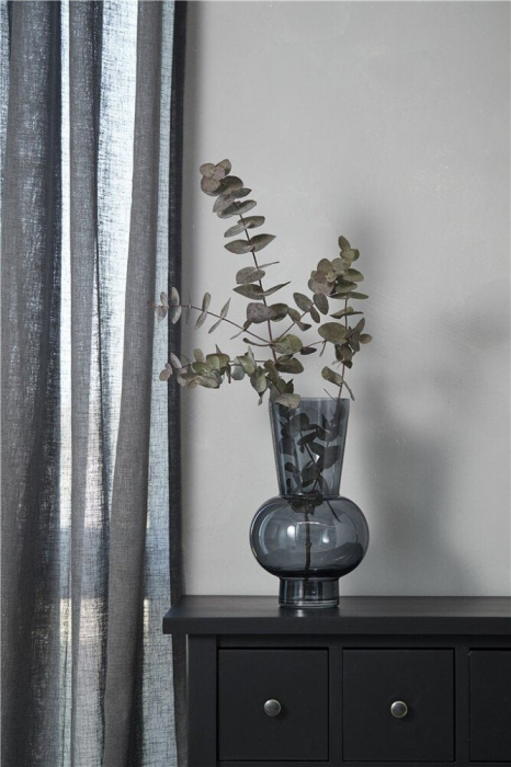 Hedria - Vaso in vetro grigio sucro,  alto 30,5 cm