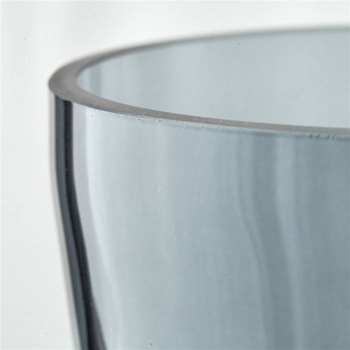Hedria - Vaso in vetro grigio sucro,  alto 30,5 cm