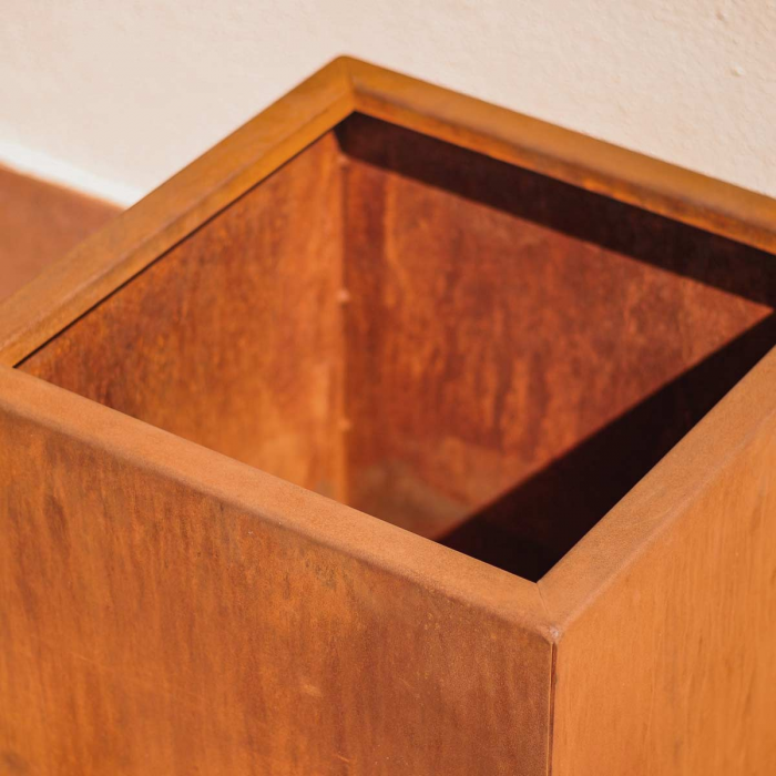 Rubik - vaso quadrato in corten