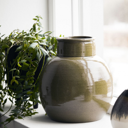 Vasi decorativi - Aju - vaso in gres verde