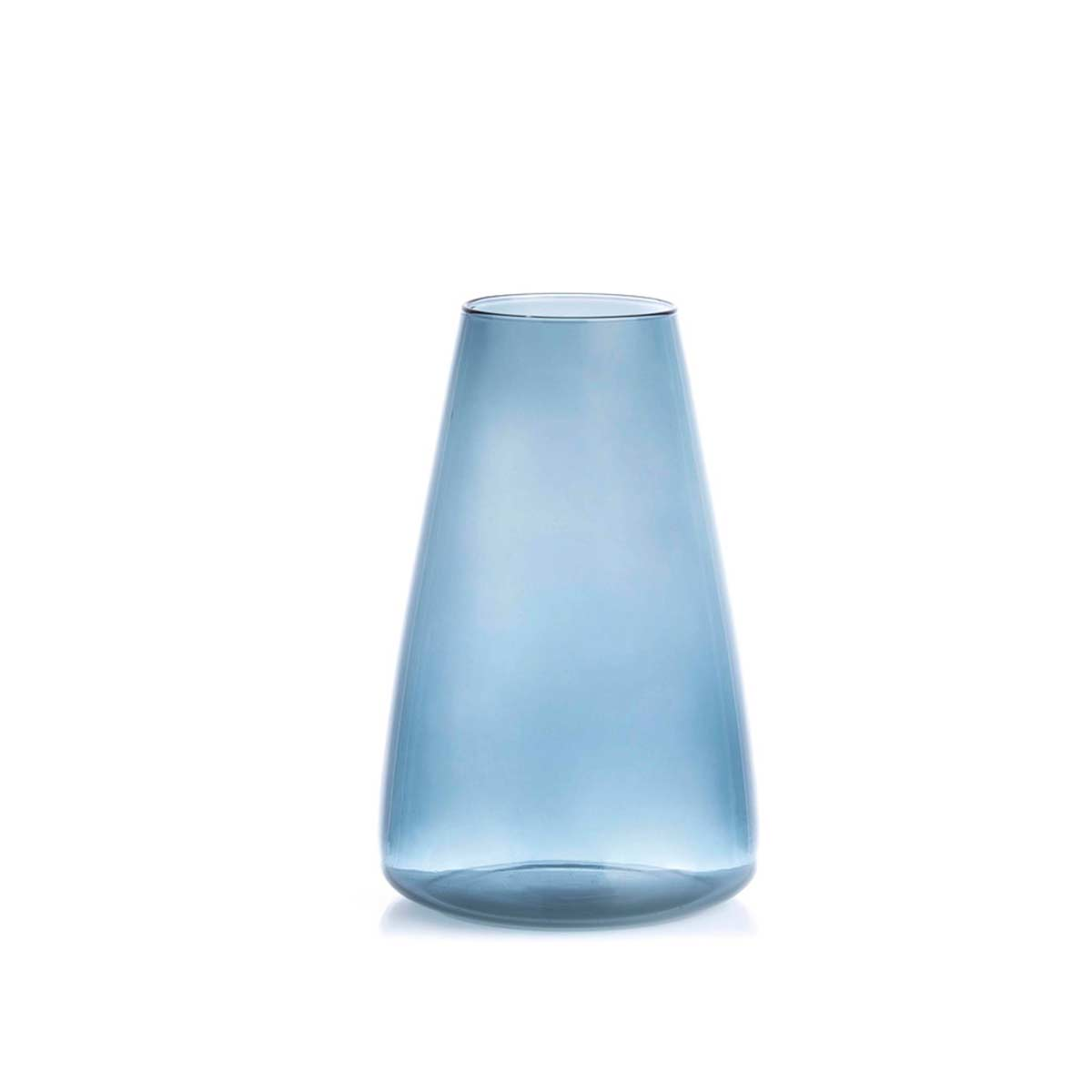 Vaso in vetro azzurro, smooth large