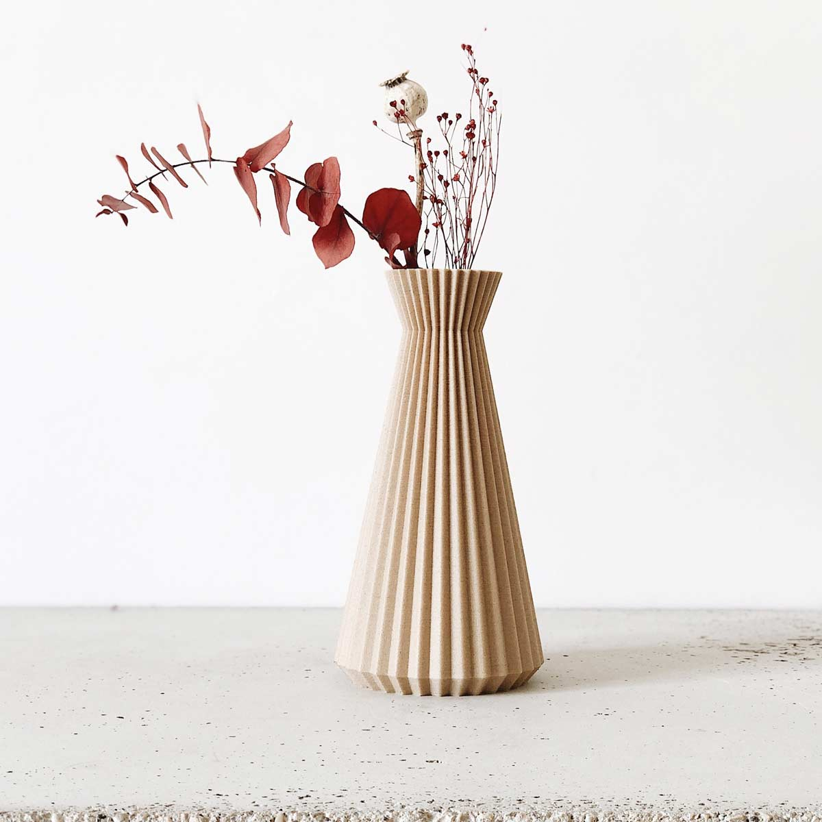 Vaso decorativo Ishi color legno naturale by Minimum Design