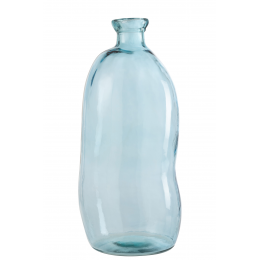 Olivia - Vaso bottiglia in vetro azzurro, grande