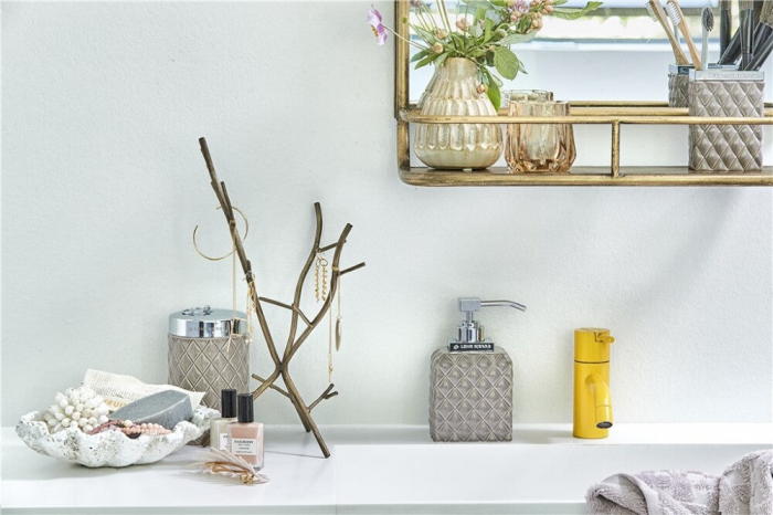 Portia - contenitore in ceramica marrone