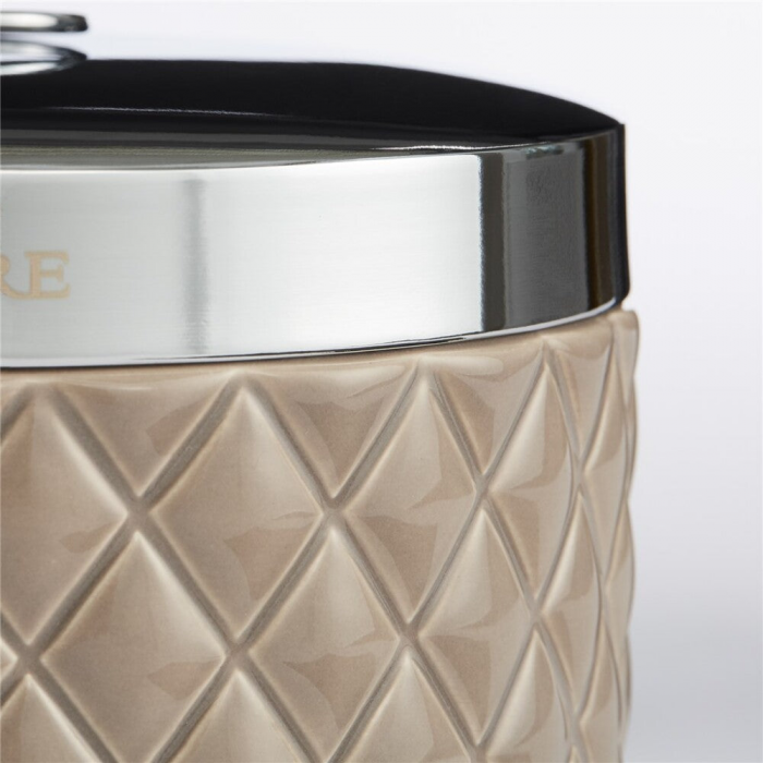 Portia - contenitore basso in ceramica marrone