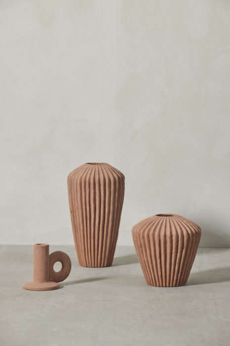 Susia - Vaso in ceramica terracotta naturale