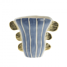 Valentina - Vaso in ceramica blu, 24x13 cm