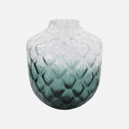Art Deco- vaso in vetro soffiato verde Art Deco- vaso in vetro soffiato verde
