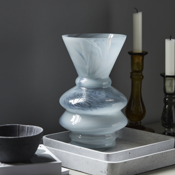 Viel - Vaso in vetro soffiato azzurro