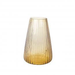 DIM Stripe large - vaso in vetro soffiato ambra