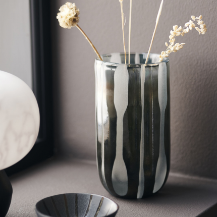 Vasi decorativi - Bai - vaso in vetro grigio e bianco
