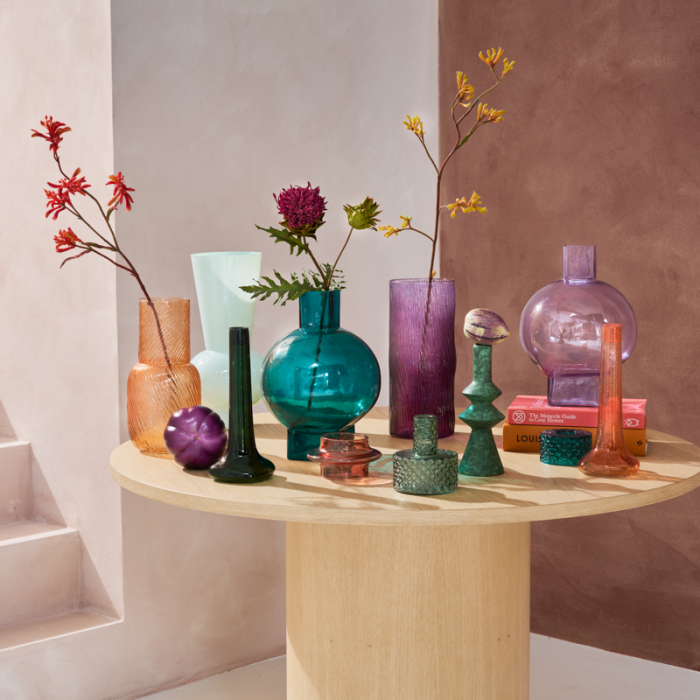 Yuli - vaso in vetro riciclato viola