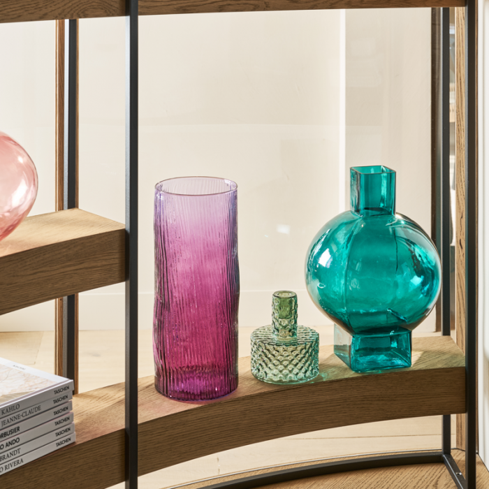 Yuli - vaso in vetro riciclato viola