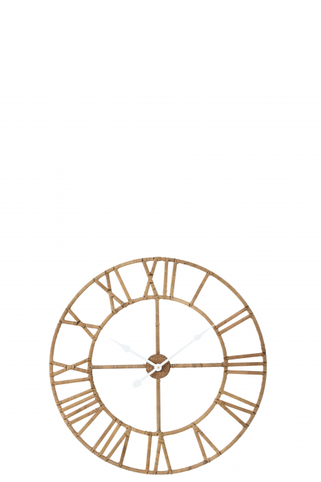 Roman - orologio da parete in rattan