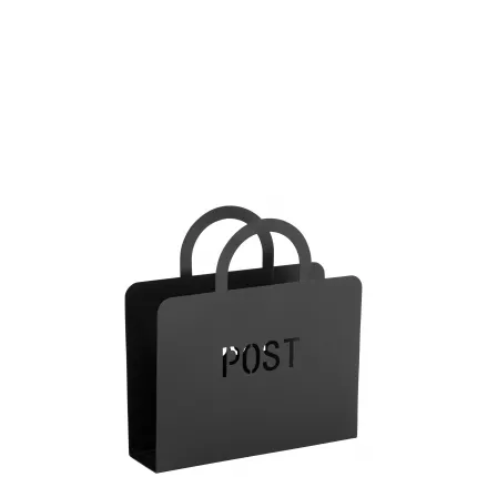 Post - porta riviste nero in metallo