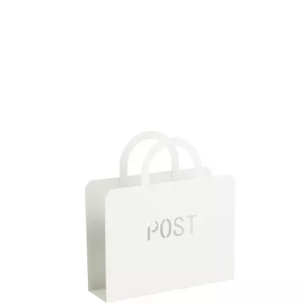 Post - porta riviste bianco in metallo