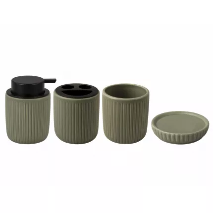 Neat - set accessori verde oliva