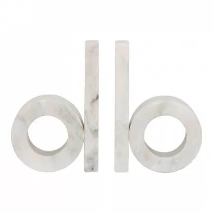Orlin, fermalibri in marmo, set di 2