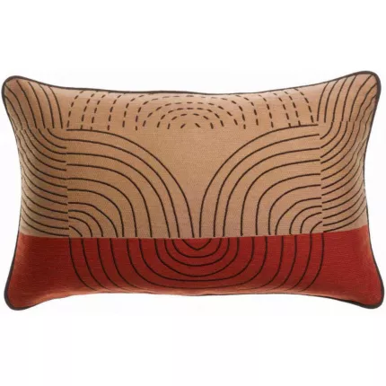 Etna - Cuscino ricamato Sienne 30 X 50