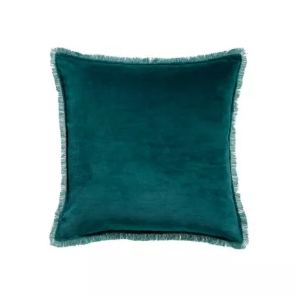 Fara Pavone - Cuscino in velluto blu pavone