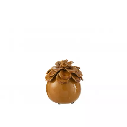 Florai - Fiore decorativo in ceramica ocra