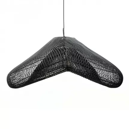 The Cloud - Lampada a sospensione in rattan nero