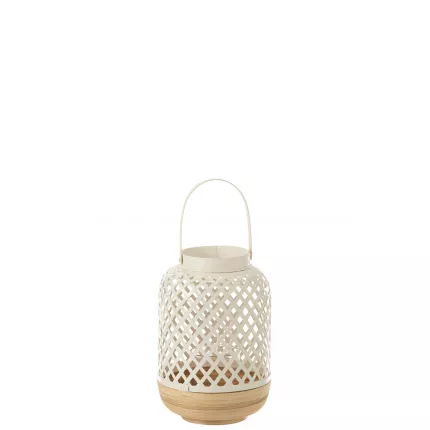 Evi S - Lanterna bianca in bamboo
