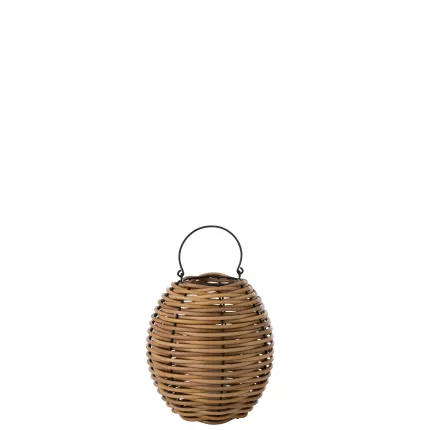 Miriam S - Lanterna led intrecciata in plastica naturale