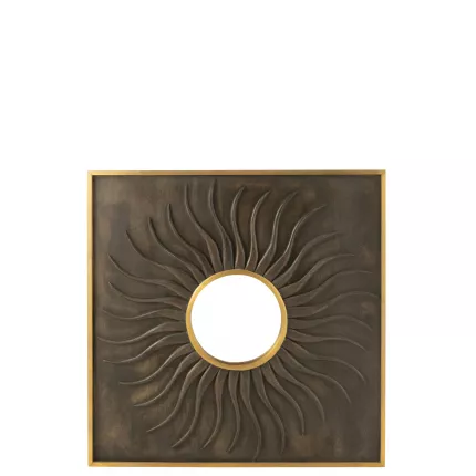 Sun - Specchio in legno di mango e oro