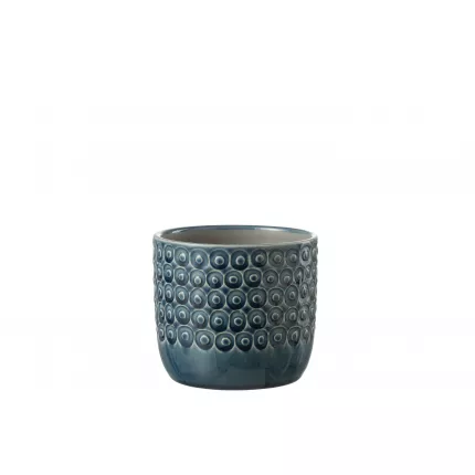 Ball small - piccolo portavaso in ceramica blu piccola
